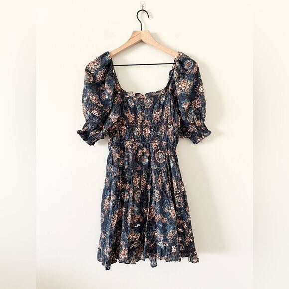 Ulla Johnson Juniper Mini Dress in Twilight Navy Floral - Size 0 - Picture 5 of 7